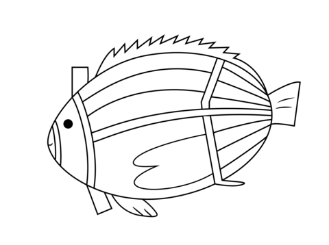 Aboriginal Painting Of Fish Coloring Page